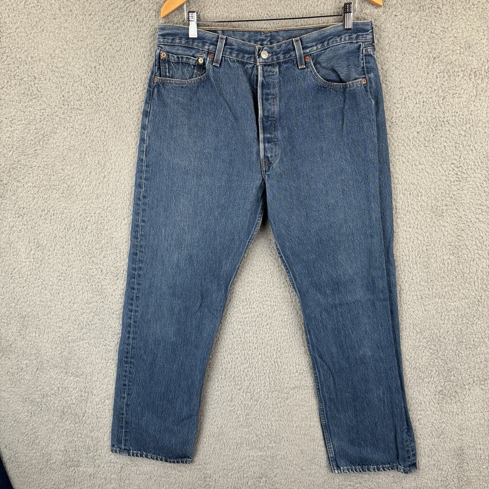 Vintage Levis 501 Jeans Men 36x30 (Fits 34x30) Blue Medium Wash Made USA 90s Y2K